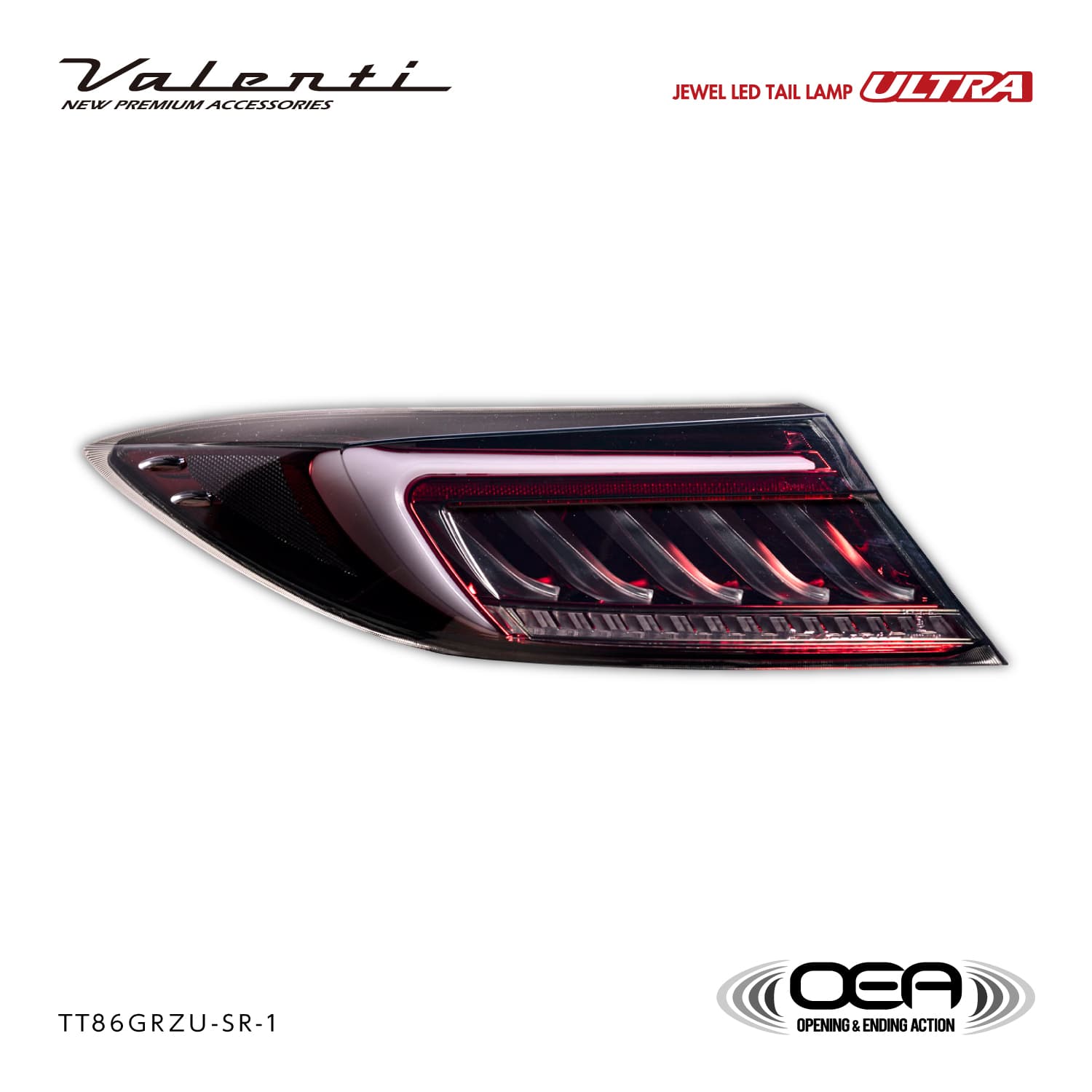 VALENTI REPAIR ONE SIDE ONLY JEWEL LED TAIL LAMP ULTRA LEFT SIDE FOR TOYOTA GR8 ZN8 SUBARU BRZ ZD8 TT86GRZU-SR-1-LH