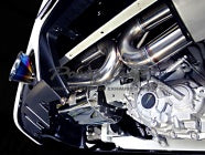 POWER CRAFT HYBRID EXHAUST MUFFLER SYSTEM WITH RACING STRAIGHT CATALYZER AND WITH BLACK TAIL FOR FERRARI 488 SPECIA P-FE900101-SE-BKT