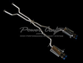 POWER CRAFT HYBRID EXHAUST MUFFLER SYSTEM WITH BLACK TAIL FOR BMW E60 M5  P-BM540101-BKT