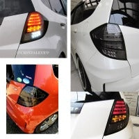 CRYSTAL EYE FIBER FULL LED TAIL LAMP (BLACK SMOKE TYPE) FOR HONDA FIT GE6-9 KOUKI KOUKI HYBRID J076BSVWHN