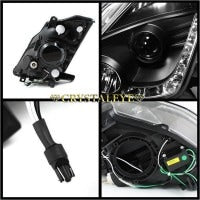 CRYSTAL EYE AUDI TYPE LED PROJECTOR HEADLIGHTS WITH POSITION LIGHTS (BLACK) FOR NISSAN FAIRLADY Z Z33 ZENKI S112BK