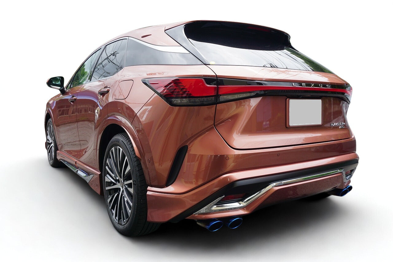 EXART ONE MUFFLER GRAPHITE METALLIC OVAL TAIL (110MM X 70MM 4 PIECES) EXHAUST EXHAUST FOR LEXUS RX450H+ 6LA-AALH16 A25A-FXS EA02-LX115-G