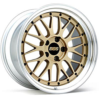 BBS LM LM273 20X8.5 +38 5X112.0 GOLD SILVER DIAMOND CUT (GL-SLD
