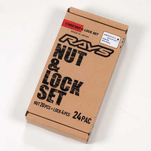 RAYS 17 HEX NUT & LOCK SET FOR 631 6H 12X1.25 BLACK 74081000008BK