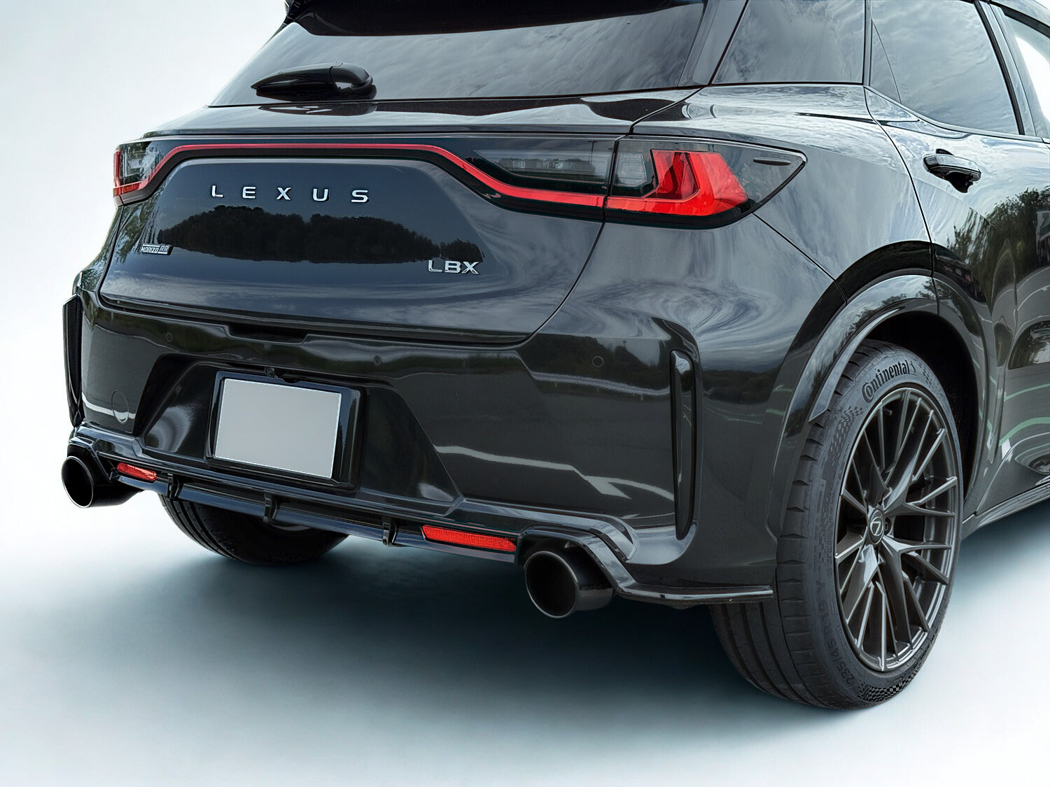 EXART IVSC MUFFLER GRAPHITE METALLIC ROUND Φ114 TAILPIPE. EXHAUST EXHAUST FOR LEXUS LBX MORIZO RR 4BA-GAYA16 G16E-GTS EA01-LX114-G