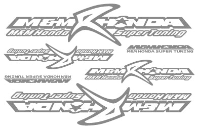 M&M HONDA NEW MINI STICKER SET FOR ALL HONDA 01500-RGO-MR01S