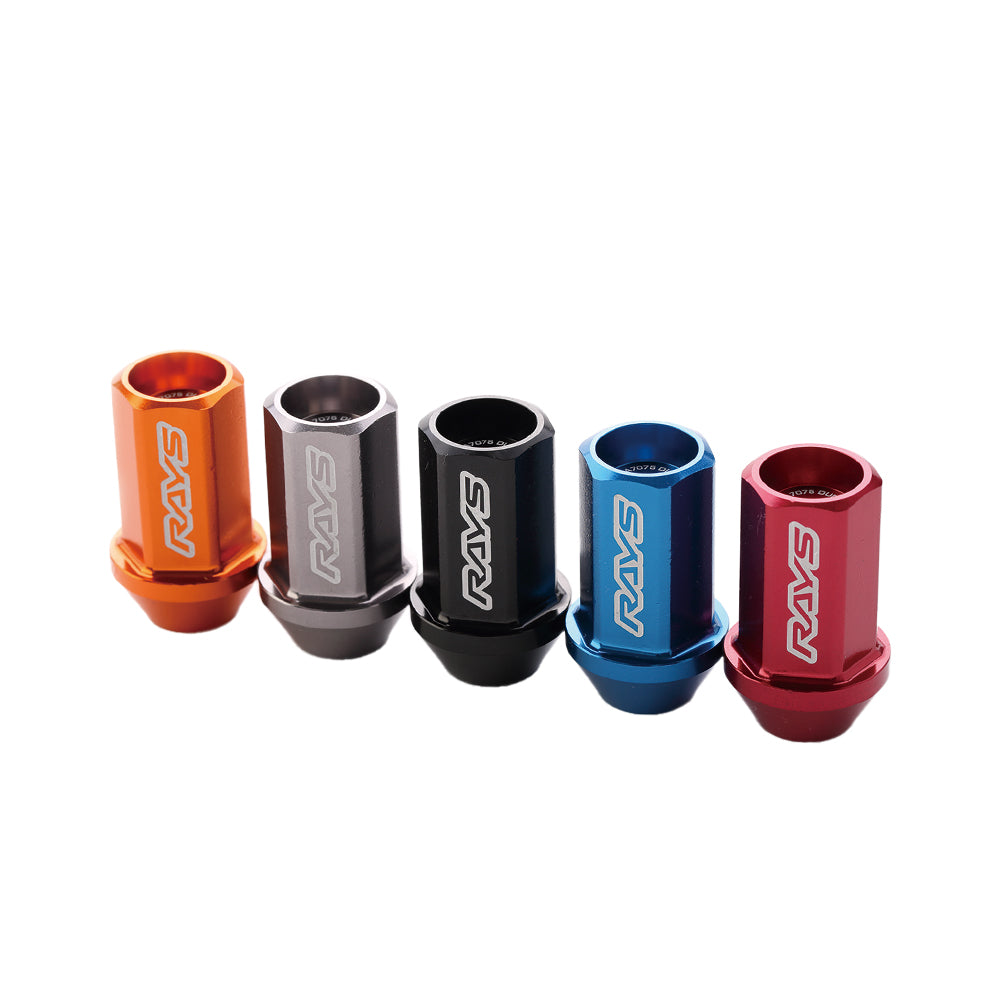 RAYS DURA-NUTS L37 STRAIGHT TYPE for 6H 24 PC M12X1.5 RED 740200001203RD