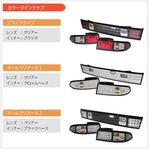 78WORKS CUSTOM-MADE LIMITED EDITION LED TAIL LAMPS IN ALL CLEAR BLACK BASE FOR NISSAN S14 CS14 SILVIA S409CLVCCL 3-PIECE SET