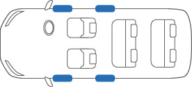 KARO GRAN SISAL BLACK BLACK FLOOR MATS FOR LEXUS LEXUS LM TAWH15W GRAN-SISAL-4733-BLACK-BLACK