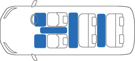 KARO FLAXY BRILLIANT BLUE FLOOR MATS FOR Toyota LiteAce Noah #R40, 50G FLAXY-820-BLUE