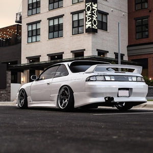 78WORKS CUSTOM-MADE LIMITED EDITION LED TAIL LAMPS IN ALL CLEAR BLACK BASE FOR NISSAN S14 CS14 SILVIA S409CLVCCL 3-PIECE SET