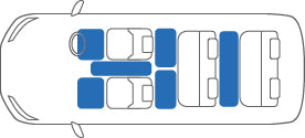 KARO SISAL BLUE WHITE FLOOR MATS FOR Toyota Estima TCR# SISAL-423-BLUE-WHITE