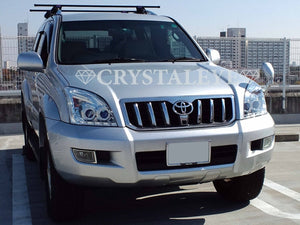 CRYSTAL EYE LED SQUID RING DOUBLE PROJECTOR LED HEADLIGHT BLACK FOR TOYOTA LAND CRUISER PRADO 120  L115-BK