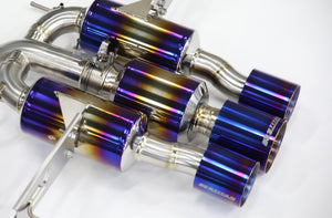 R1 TITAN EXTRA STTI 09 GOLD RING WITH SCORCHED SUB SILENCER FOR HONDA CIVIC TYPE R FL5 R1-TITAN-00056