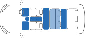 KARO SISAL BLUE WHITE FLOOR MATS FOR Toyota Noah ZRR7#W, G SISAL-2218-BLUE-WHITE