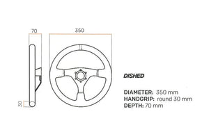 BLITZ OMP STEERING WHEEL φ350 LEATHER FOR 13521