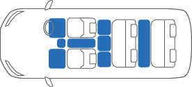 KARO GRAN FLAXY BRILLIANT GRAY FLOOR MATS FOR Toyota Hiace Regius RCH, KCH4# GRAN-FLAXY-890-GRAY