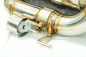 KREISSIEG CAT-BACK F1 SOUND VALVETRONIC EXHAUST SYSTEM STAINLESS STEEL BILLET FLOATING CURL TAIL SANDBLASTED KSG LOGO MARK FOR ALFA ROMEO 147 GTA AL147GTA-05-STAINLESSBILLET