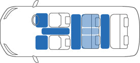 KARO FLAXY BRILLIANT BLUE FLOOR MATS FOR Mazda MPV LW#W FLAXY-1940-BLUE