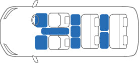 KARO SISAL BLUE WHITE FLOOR MATS FOR Mitsubishi Grandis NA4W SISAL-1868-BLUE-WHITE