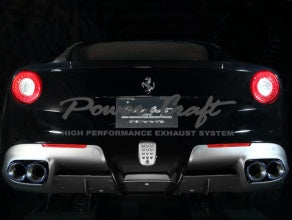 POWER CRAFT HYBRID EXHAUST MUFFLER SYSTEM TITAN TAIL WITH X TUBE AND WITH BLACK TAIL FOR FERRARI F12 TDF P-FE1030101-SE-BKT