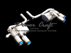 POWER CRAFT LATE MODEL HYBRID EXHAUST MUFFLER SYSTEM WITH BLACK TAIL FOR MASERATI QUATTROPORTE AFTER 4.2L P-MAS770103-BKT