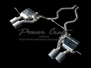 POWER CRAFT HYBRID EXHAUST MUFFLER SYSTEM WITH BLACK TAIL FOR RANGE ROVER SPORT SVR 4WD  P-LAN1130101-BKT - Black Hawk Japan