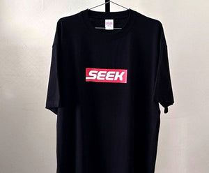 SEEKER SEEK SHORT SLEEVE T-SHIRT BOX LOGO WHITE COLOR M SIZE FOR  SEEK-SHIRT-WM