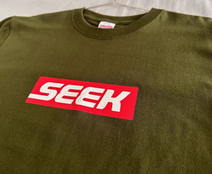 SEEKER SEEK SHORT SLEEVE T-SHIRT BOX LOGO BLACK COLOR L SIZE FOR  SEEK-SHIRT-BL