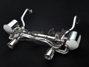 POWER CRAFT HYBRID EXHAUST MUFFLER SYSTEM WITH BLACK TAIL FOR PORSCHE 718 SPYDER CAYMAN GT4 CAYMAN GTS PDK P-PO600107-BKT