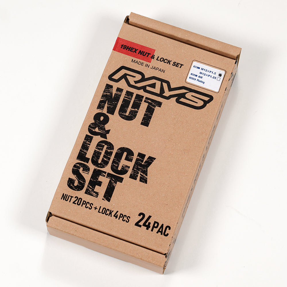 RAYS RAYS 19HEX L31 NUT&LOCK 12X1.25/6H BK 74081000005BK
