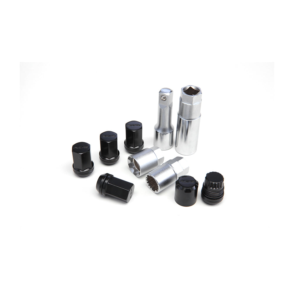 RAYS 19HEX DOUBLE LOCK&NUT 14X1.5 5H 20PC BK (BLACK) 74180000006BK