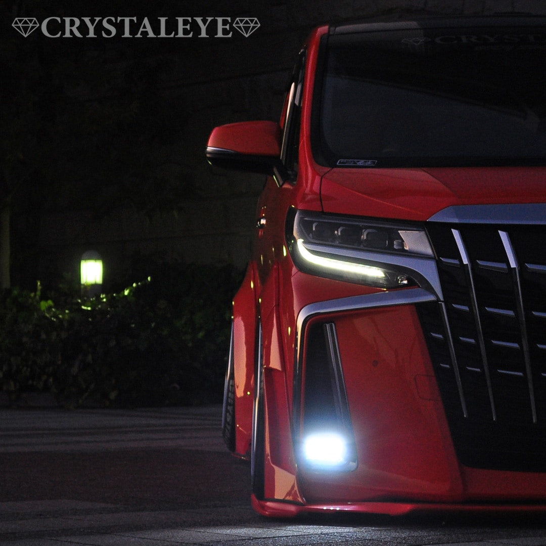 CRYSTAL EYE HIGH POWER LED FOG LAMPS (BLACK) FOR TOYOTA ALPHARD 30 VELLFIRE 30 EARLY KOUKI E017BKVCHN