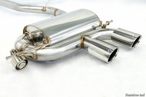 KREISSIEG CAT-BACK F1 SOUND VALVETRONIC EXHAUST SYSTEM TITANIUM FLOATING CURL TAIL SANDBLASTED KSG LOGO MARK FOR VOLKS WAGEN GOLF R32 VWGR32-03-TITANIUM