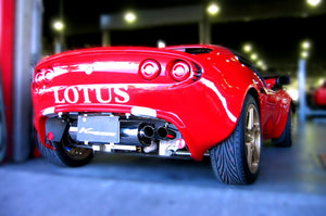 KREISSIEG CAT-BACK F1 SOUND VALVETRONIC EXHAUST SYSTEM STAINLESS STEEL BILLET FLOATING CURL TAIL SANDBLASTED KSG LOGO MARK FOR LOTUS ELISE ROVER 18K  LTEL-05-STAINLESSBILLET