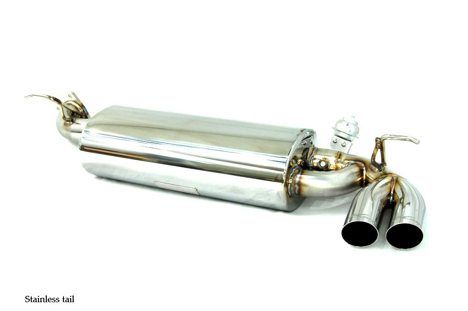 KREISSIEG CAT-BACK F1 SOUND VALVETRONIC EXHAUST SYSTEM STAINLESS STEEL FLOATING CURL TAIL SANDBLASTED KSG LOGO MARK FOR LOTUS ELISE ROVER 18K  LTEL-05-STAINLESS