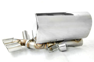 KREISSIEG CAT-BACK F1 SOUND VALVETRONIC EXHAUST SYSTEM STAINLESS STEEL BILLET FLOATING CURL TAIL SANDBLASTED KSG LOGO MARK FOR PORSCHE 996 CARRERA 98'~02' 3.4L P996CE-01-STAINLESSBILLET-3.4L