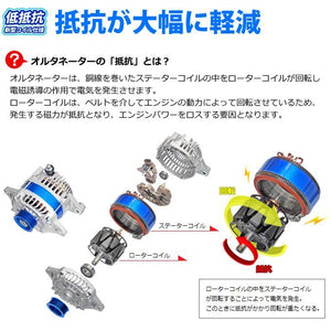 ARD LOW-RESISTANCE HIGH-OUTPUT ALTERNATOR 130A ALUMINUM PULLEY RED FOR NISSAN SILVIA S14 NISSAN SILVIA S15 SR20DE SR20DET RR130-SR01-SC