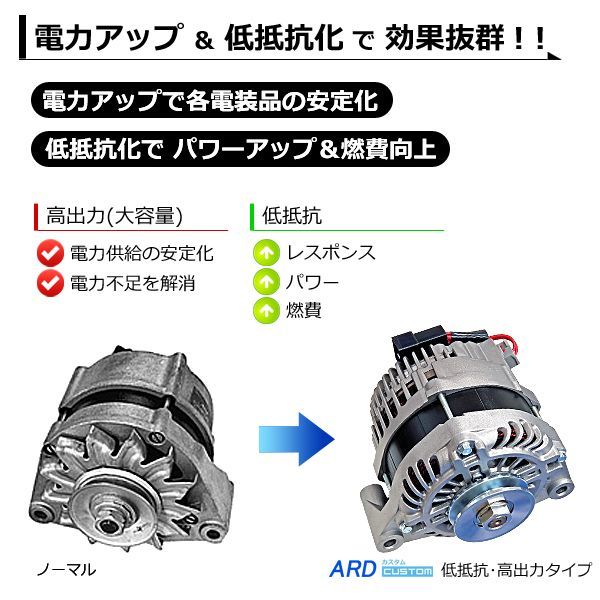 ARD LOW-RESISTANCE HIGH-OUTPUT ALTERNATOR 110A DOUBLE PULLEY FOR MERCEDES-BENZ W123 DIESEL DIESEL RR110-2V3P-9G
