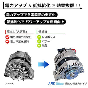 ARD LOW-RESISTANCE HIGH-OUTPUT ALTERNATOR 110A DOUBLE PULLEY FOR MERCEDES-BENZ W123 DIESEL DIESEL RR110-2V3P-9G