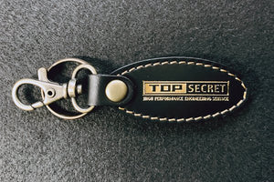 TOP SECRET LEATHER KEY RING WHITE FOR  TOP-SECRET-00340