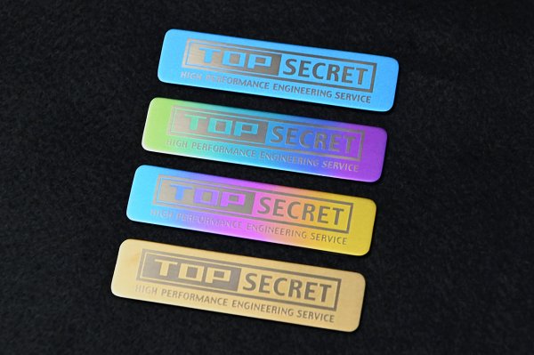 TOP SECRET TITANIUM EMBLEM BLUE GOLD GRADATION FOR  TOP-SECRET-00332