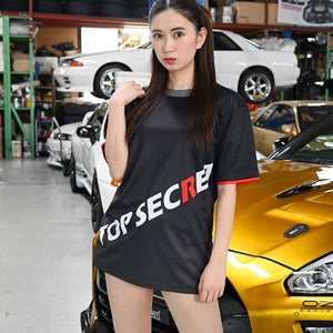TOP SECRET TS CARBON T-SHIRT GRAY LOGO WITH WHITE R XXL FOR  TOP-SECRET-00241