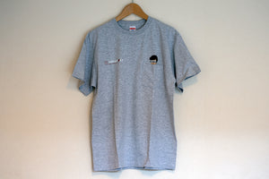 TOP SECRET POCKET SMOKEY T-SHIRT GRAY XL TOP-SECRET-00053