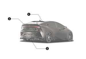 ROWEN ROOF SPOILER FRP UNPAINTED FOR TOYOTA PRIUS MXWH6 ZVW6 1T054R00