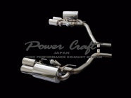 POWER CRAFT TURBO HYBRID EXHAUST MUFFLER SYSTEM WITH BLACK TAIL FOR MASERATI QUATTROPORTE TURBO V6 2WD 3.0L P-MAS790102-BKT