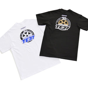 RAYS TE37 30TH LOGO T-SHIRT L BLACK 7499TE3730BKL