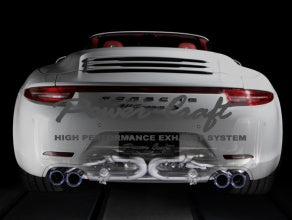 POWER CRAFT HYBRID EXHAUST MUFFLER SYSTEM WITH BLACK TAIL FOR PORSCHE 991.2 CARRERA PORSCHE 991.2 CARRERA S P-PO580101-BKT