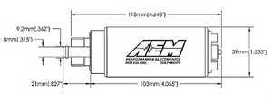 AEM AEM E85 HI FLOW UNIVERSAL FUEL PUMP 50-1200 FOR 69501301