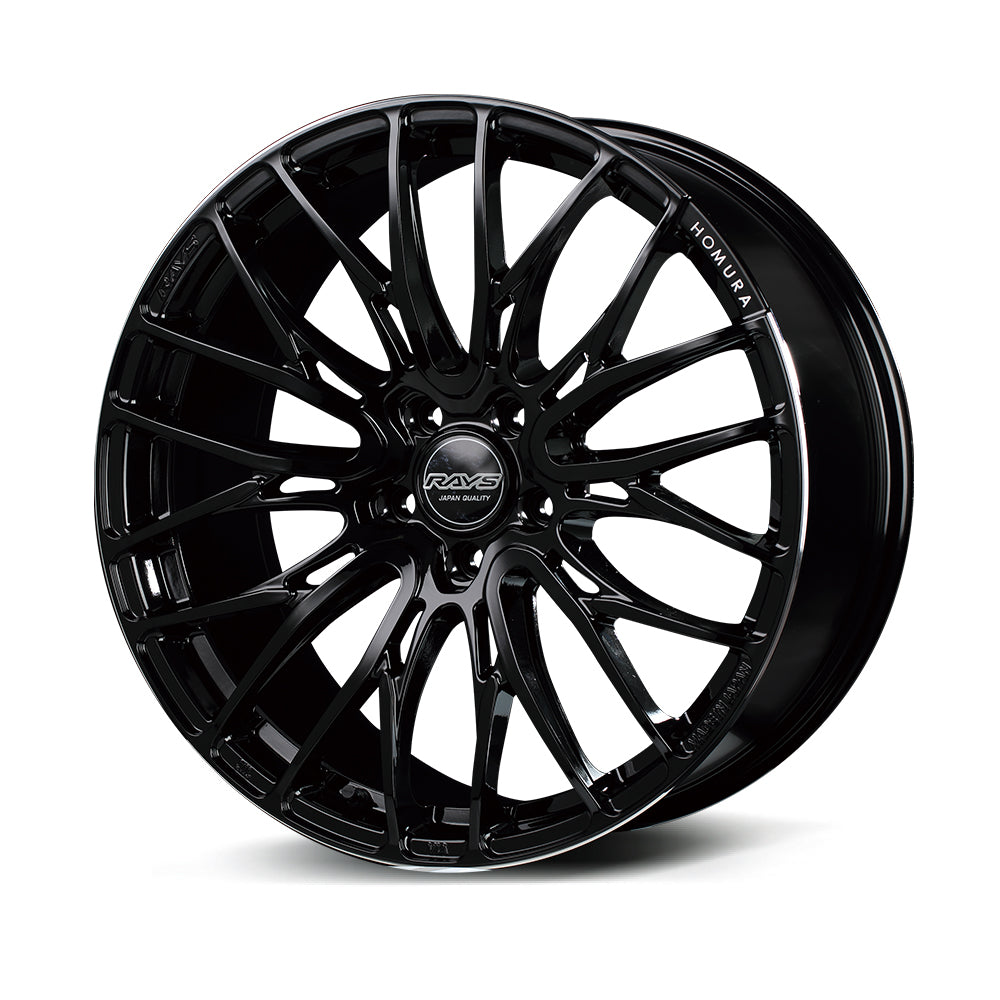 RAYS HOMURA 2X10BD 18X8J +45 5X114.3 BLACK RIM EDGE DMC(B9J) 27298804595B9J